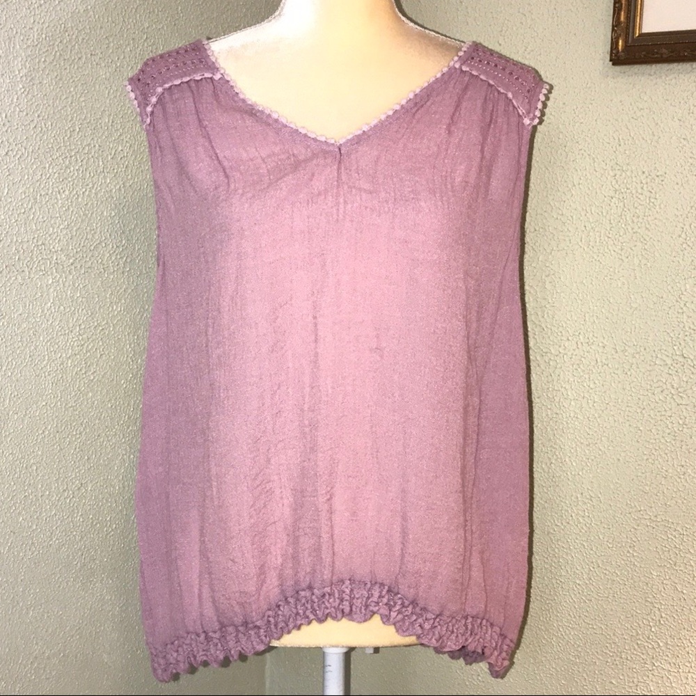 Adiva Mauve Tank Top Blouse Size XL